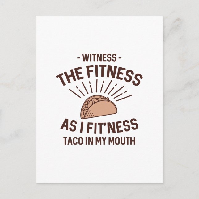 Fitness Taco Postcard (Front)