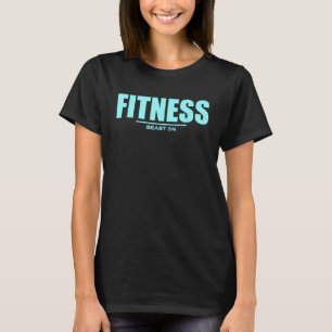 Fitness Thick Blue Writing Fitness Workout Gym Tra T-Shirt