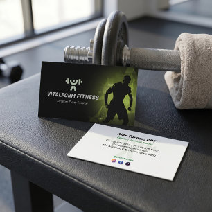 Fitness Trainer Business   Black Muscle Card