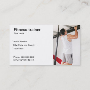 Fitness trainer business card