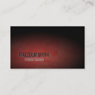 Fitness Trainer Business Card Sports Dark Grunge