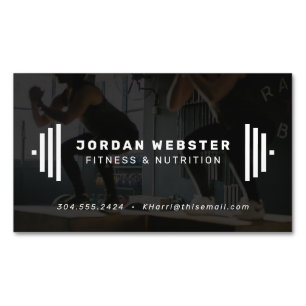 Fitness trainer business card with photo