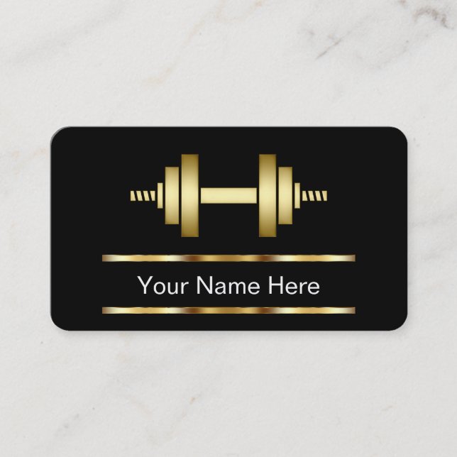 Fitness Trainer Business Cards (Front)