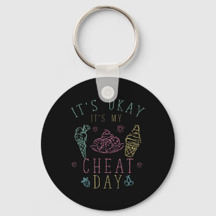 Fitness Trainer Gift Ice Cream Its Okay Its My Che Key Ring