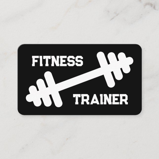 Fitness trainer gym coach business card template (Front)