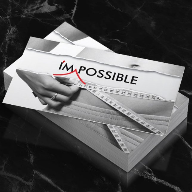 Fitness Trainer I'm Possible Body Sculpting Business Card (Creator Uploaded)