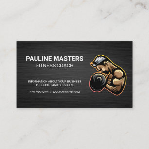 Fitness Trainer Logo Health Gym Appointment Card