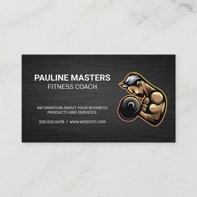 Fitness Trainer Logo | Health Gym Appointment Card (Front)