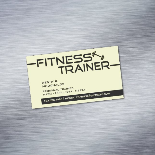 Fitness Trainer Magnetic Business Card (In Situ)