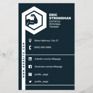 Fitness trainer minimalist masculine  flyer