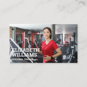 Fitness Trainer on Treadmills Business Card
