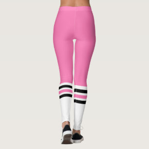 Fitness Trainer Pink Team Tube Sock Gym Leggings