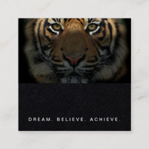 Fitness Trainer Professional Premium Black Square Square Business Card