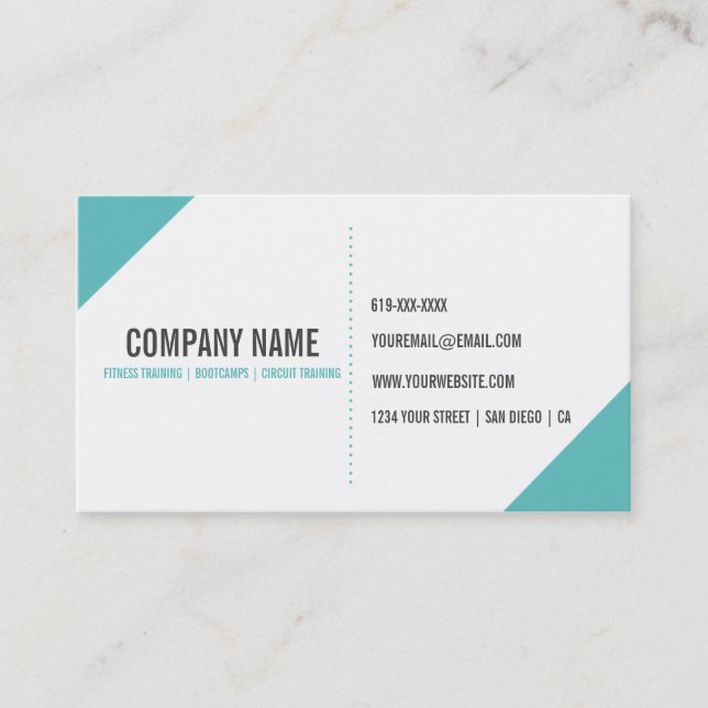 Fitness Trainer Referral Business Card (Front)