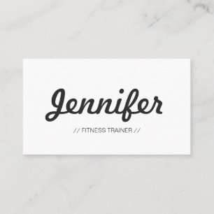 Fitness Trainer - Stylish Simple Concise Business Card