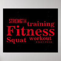 Fitness Training Cool Red Bold Texts GYM Workout