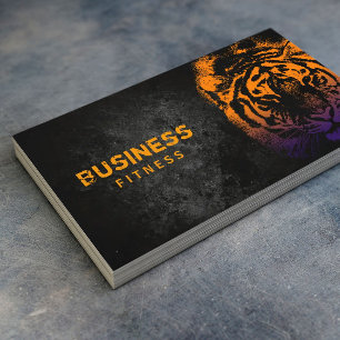 Fitness Training Cool Tiger Professional Business Card