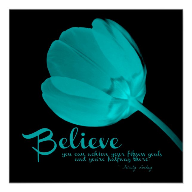 Fitness Tulip Light Blue Believe Poster (Front)