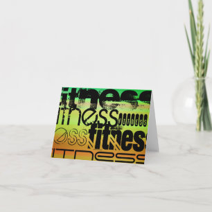 Fitness; Vibrant Green, Orange, & Yellow Card