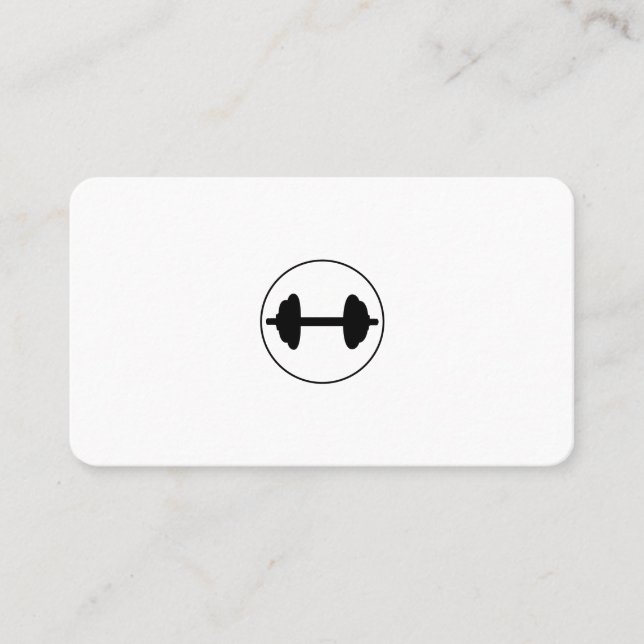 Fitness Weight Personal Trainer Business Card (Front)