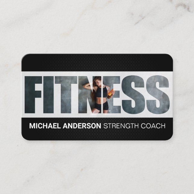 Fitness | Woman at the Gym Business Card (Front)