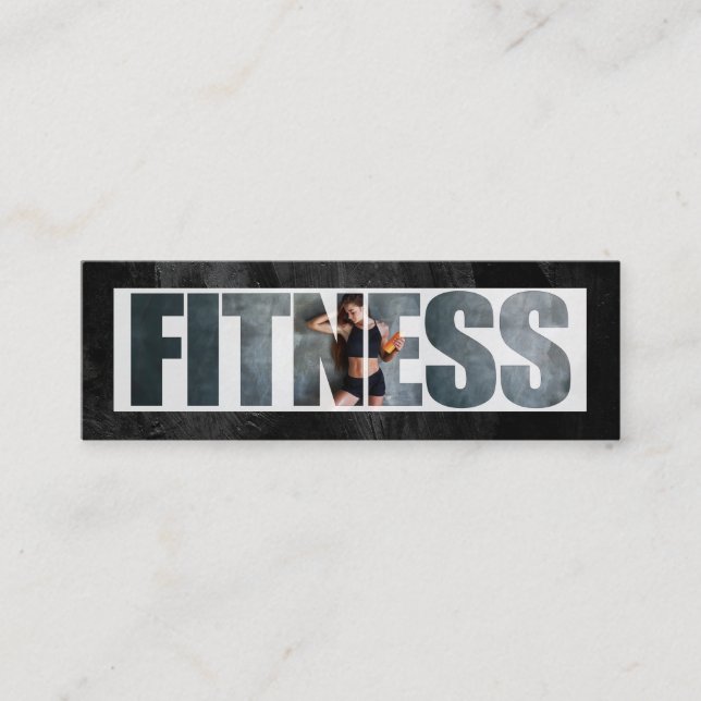 Fitness | Woman at the Gym Mini Business Card (Front)