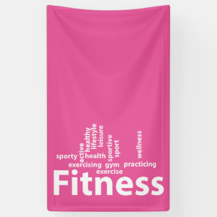 Fitness words banner
