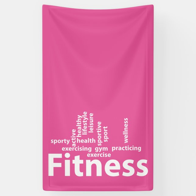 Fitness words banner (Vertical)