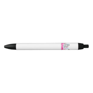 Fitness words black ink pen