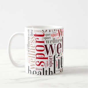 Fitness words coffee mug