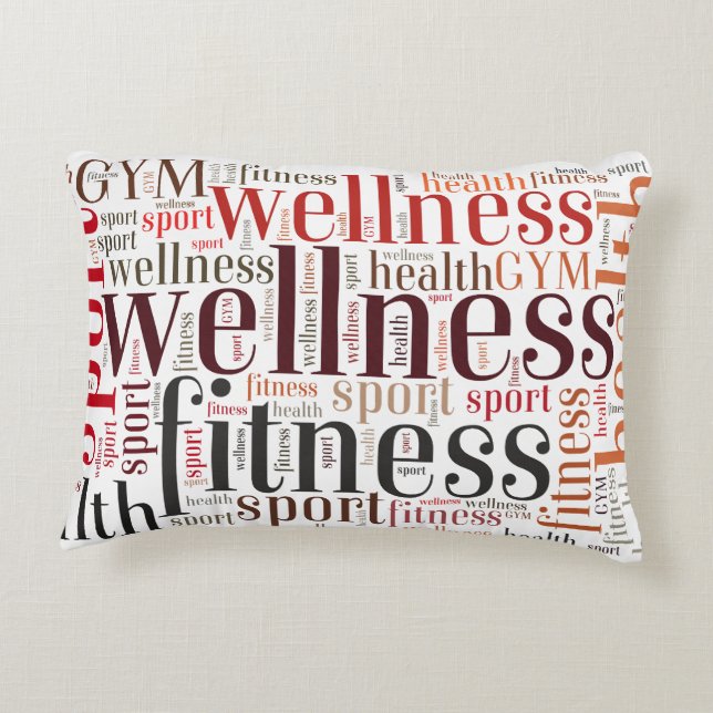 Fitness words decorative cushion (Back)