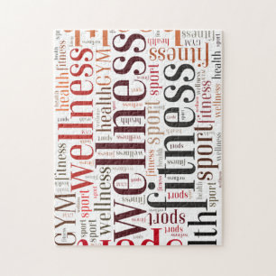 Fitness words jigsaw puzzle