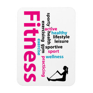 Fitness words magnet