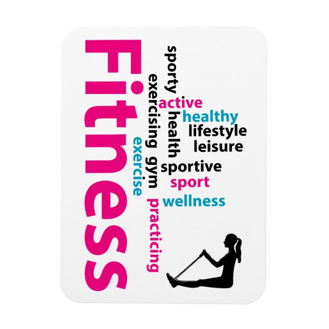 Fitness words magnet (Vertical)