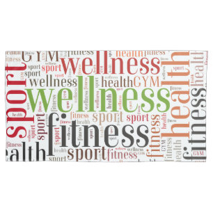 Fitness words pillowcase