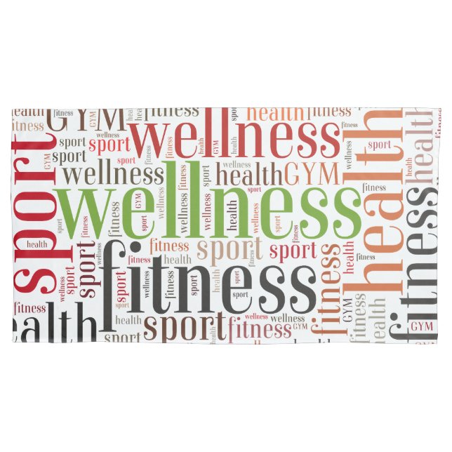 Fitness words pillowcase (Front)