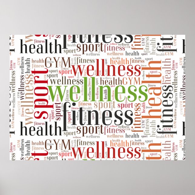 Fitness words poster (Front)