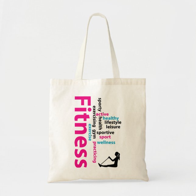 Fitness words tote bag (Front)