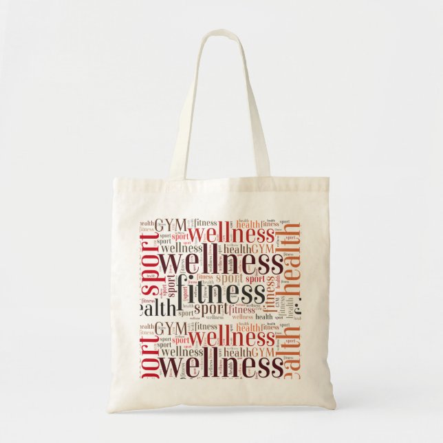 Fitness words tote bag (Front)
