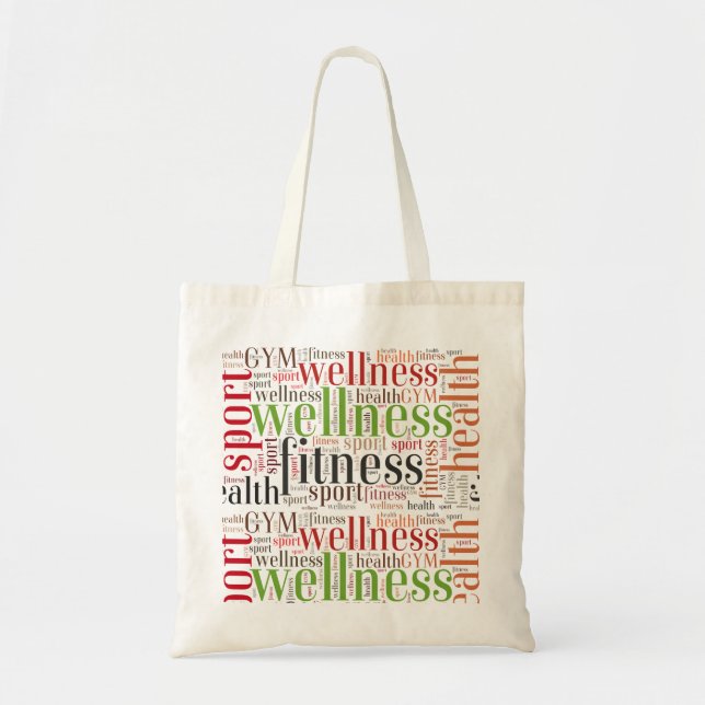 Fitness words tote bag (Front)