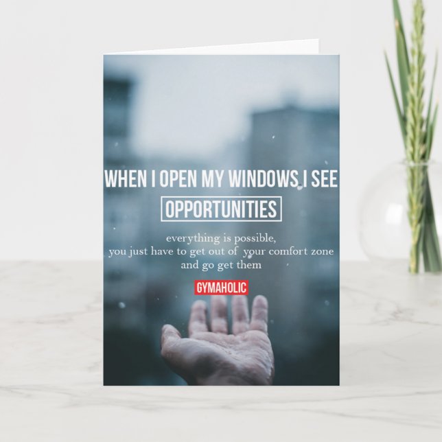 Fitness Workout Gym Motivation Card (Front)