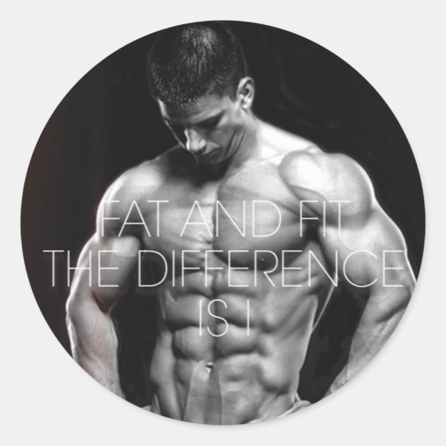 Fitness Workout Gym Motivation Classic Round Sticker (Front)