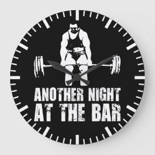 Fitness Workout Gym Motivation Large Clock