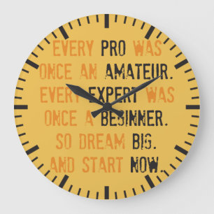 Fitness Workout Gym Motivation Large Clock