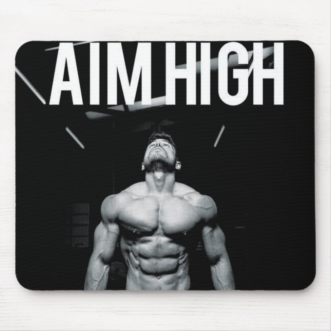 Fitness Workout Gym Motivation Mouse Pad (Front)