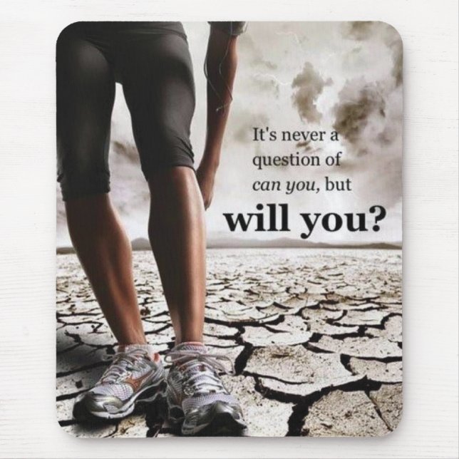 Fitness Workout Gym Motivation Mouse Pad (Front)