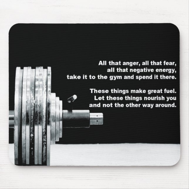 Fitness Workout Gym Motivation Mouse Pad (Front)