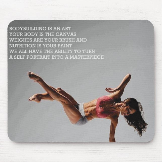 Fitness Workout Gym Motivation Mouse Pad (Front)