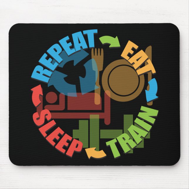 Fitness Workout Gym Motivation Mouse Pad (Front)