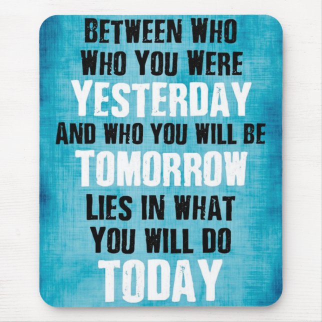 Fitness Workout Gym Motivation Mouse Pad (Front)